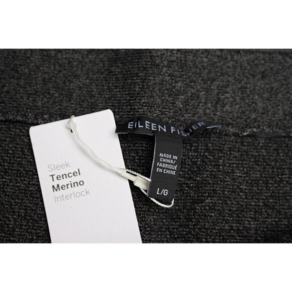New w/Tags - Eileen Fisher Sleek Tencel Merino Pencil Skirt, Charcoal, Large - Picture 4 of 9